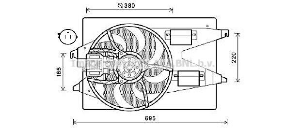 AVA QUALITY COOLING ventiliatorius, radiatoriaus FD7555